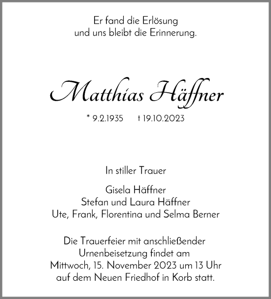 Gedenkkerzen von Matthias Häffner ZVW Trauer