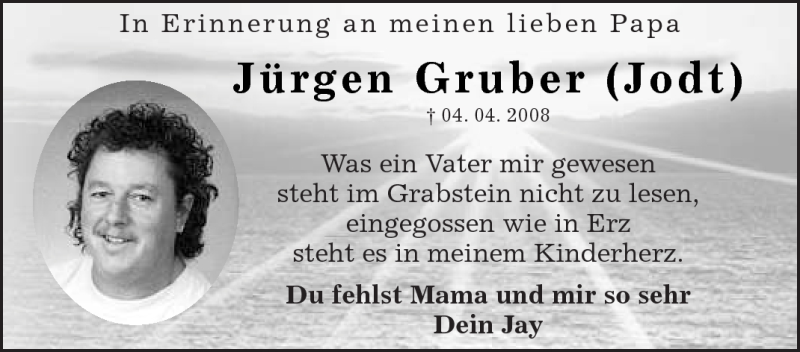  Traueranzeige für Jürgen Gruber vom 04.04.2011 aus Kreiszeitung Waiblingen