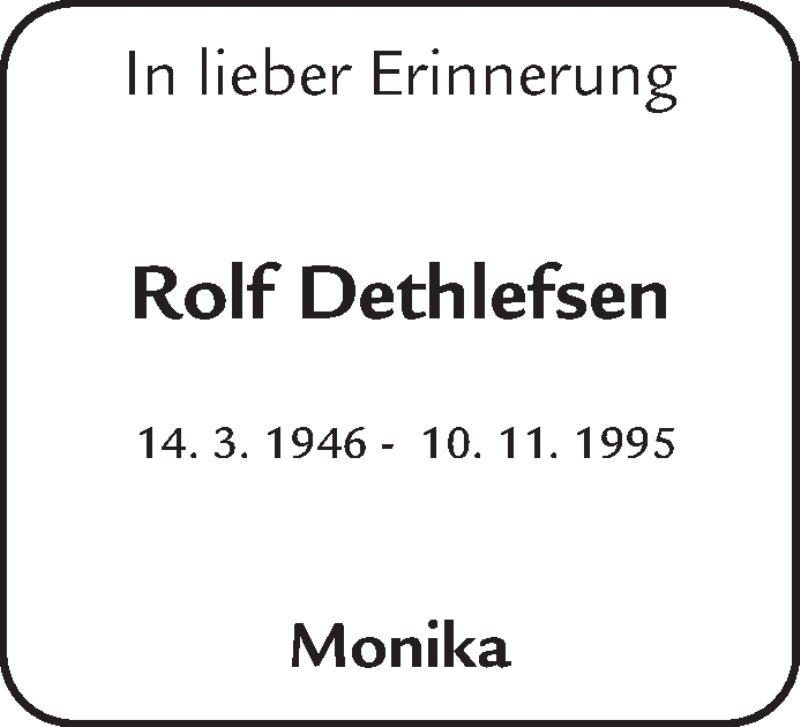  Traueranzeige für Rolf Dethlefsen vom 10.11.2017 aus Waiblinger Kreiszeitung